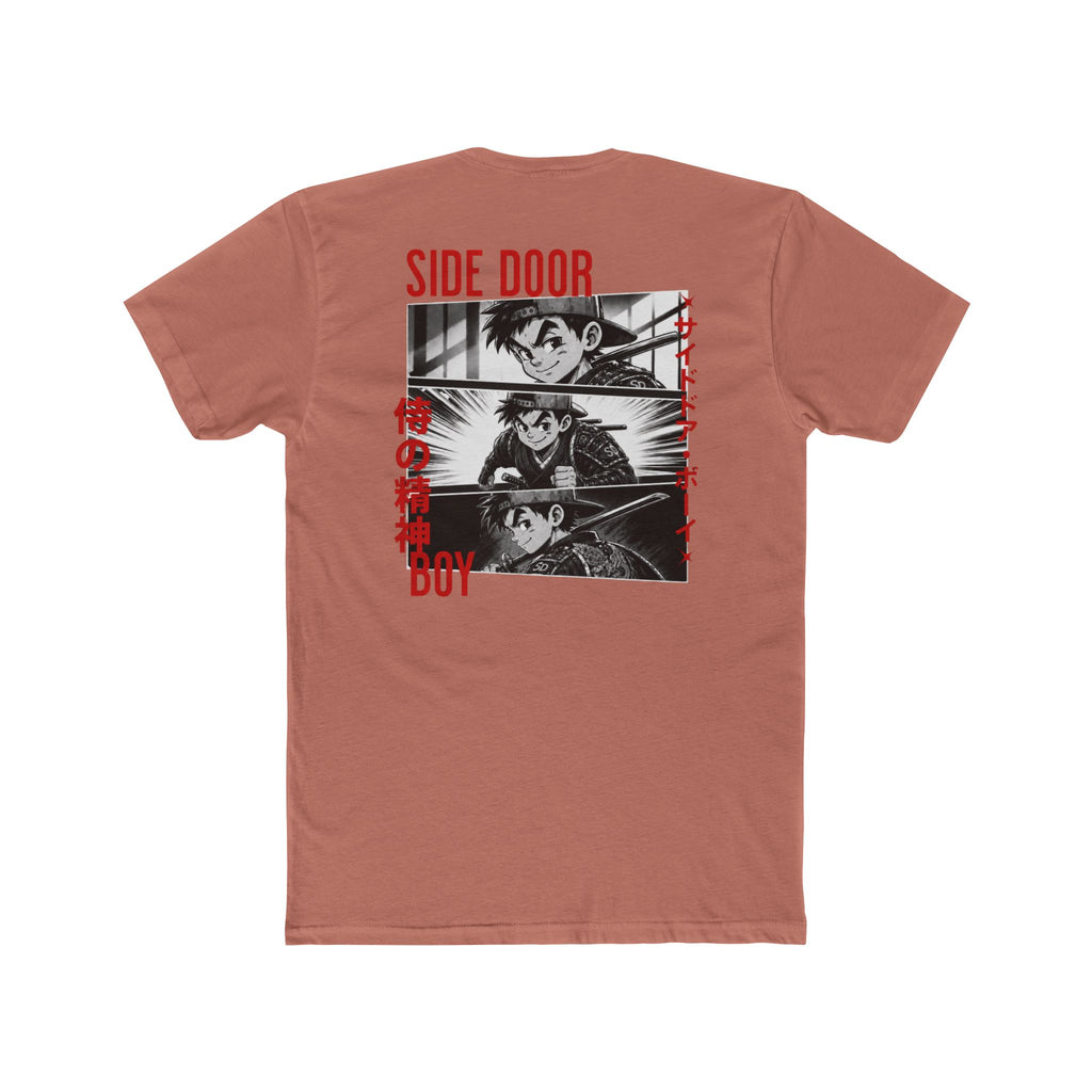 Samurai side door boy Cotton Crew Tee