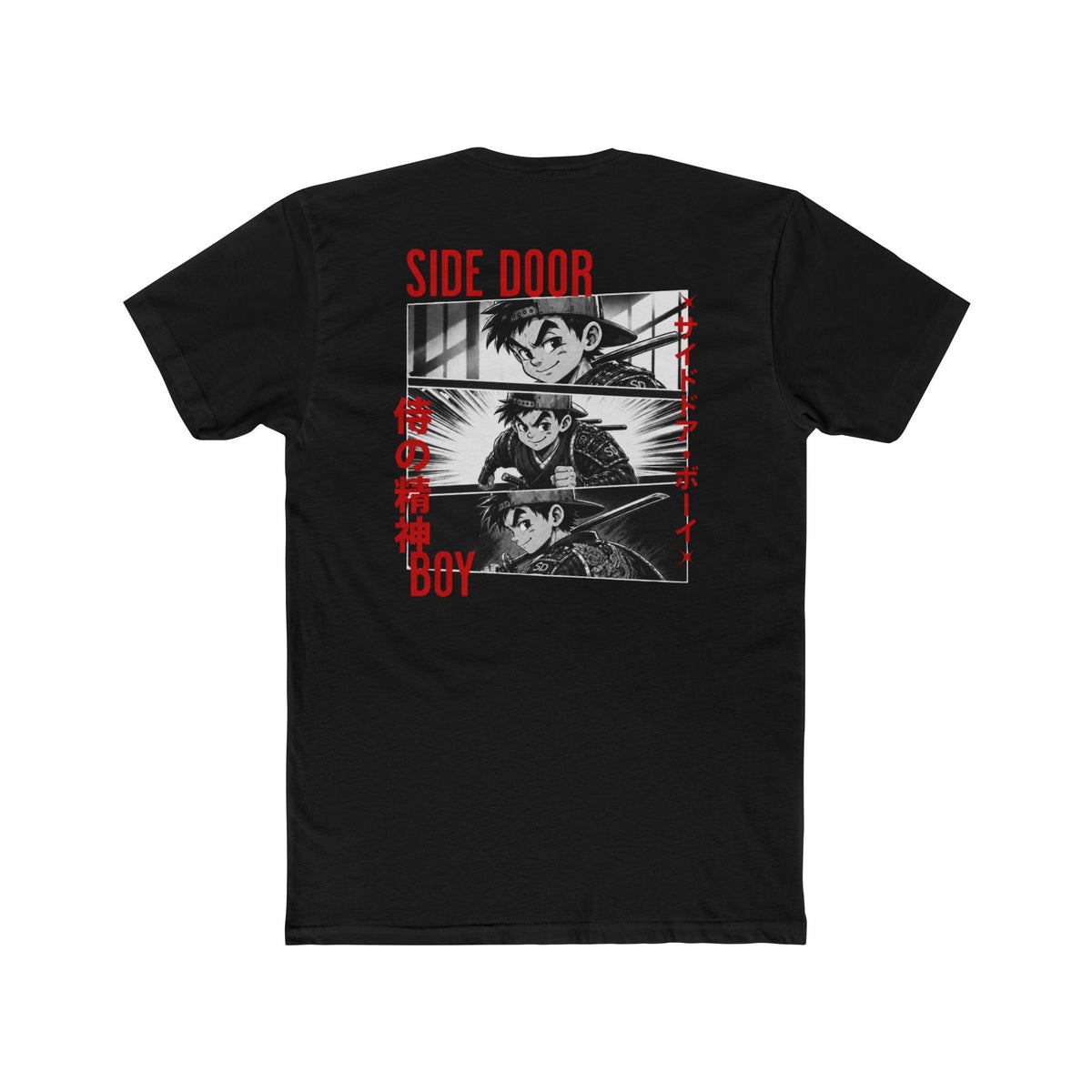 Samurai side door boy Cotton Crew Tee