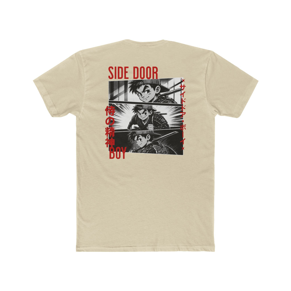 Samurai side door boy Cotton Crew Tee