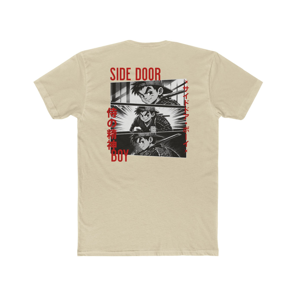 Samurai side door boy Cotton Crew Tee
