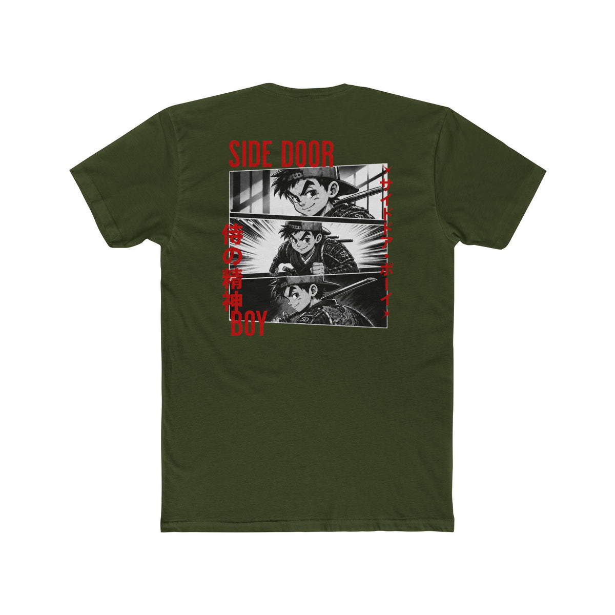 Samurai side door boy Cotton Crew Tee