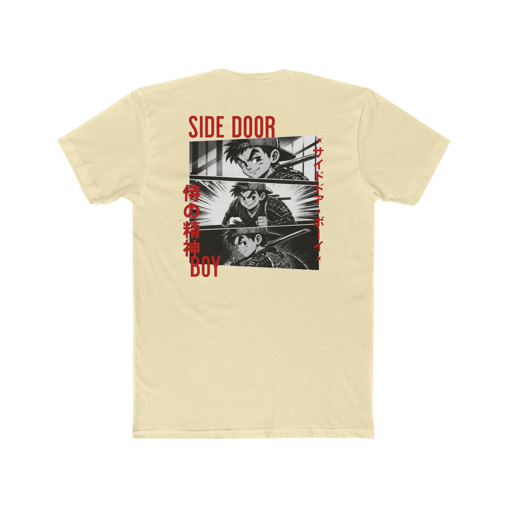 Samurai side door boy Cotton Crew Tee