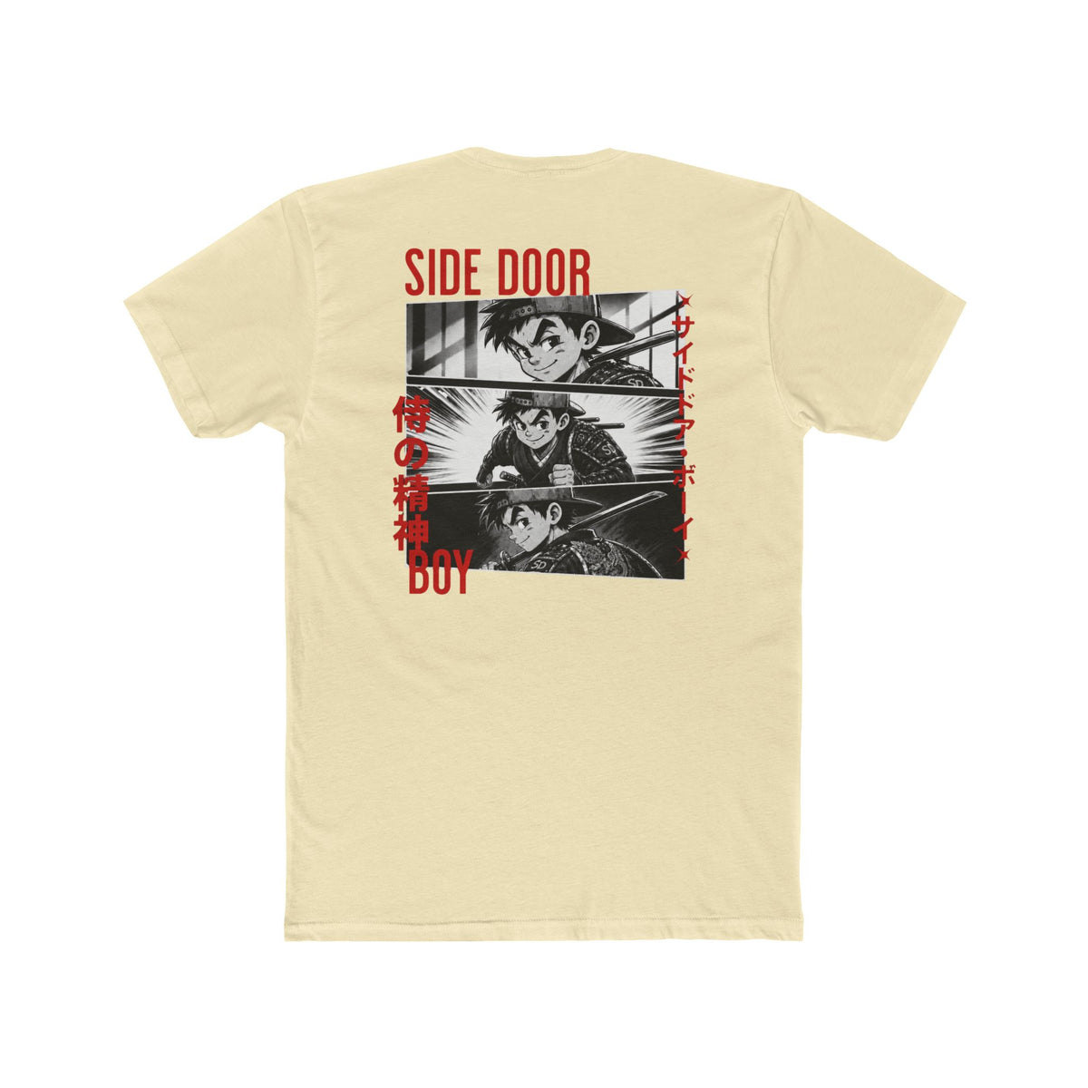Samurai side door boy Cotton Crew Tee